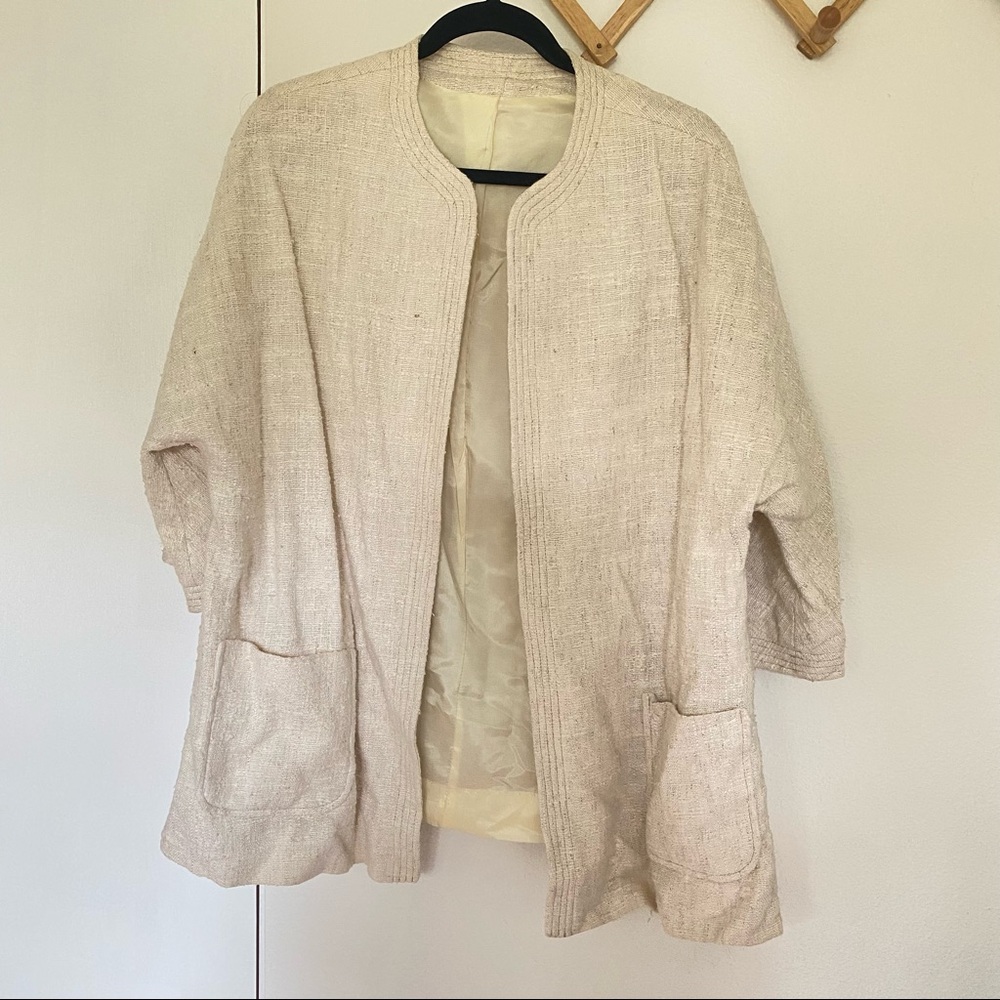 Vintage Union-made cream brocade jacket